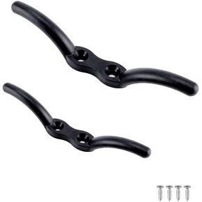 VTurboWay 2 Pack Nylon Black Rope Cleat 6" Marine Grade