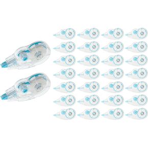 Bamboo's Grocery LoKii 30 Pack White-out Correction Tape, Tape Eraser, 32.8 Feet/5 MM, Clear and Blue