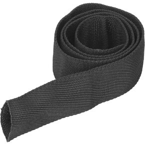 Winch Rope Protector, Fydun Polyester Winch Rope Protective Sleeve Black Universal for 5cm/1.97in Width Cable Line(1M)