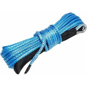 ANYPOWK Synthetic Winch Rope for ATV UTV - 1/4 Inch x 50 Feet 7700LBs (Red)