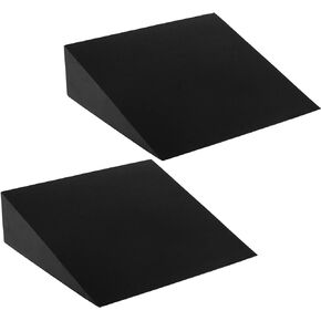 DEAYOU 2 Pack Yoga Foam Wedge, 13" EVA Foam Wedge Block for Exercise, Back Support, Footrest Cushion (Black)