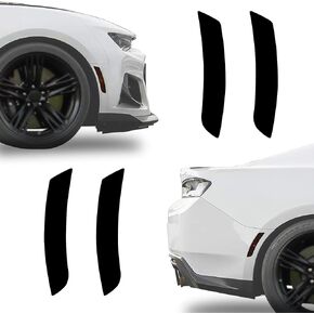 NDRUSH Blackout Side Marker Lights Vinyl Tint Film Precut Overlay Front Rear Sidemarker Wrap Cover Compatible with Chevy Camaro 2016 to 2021
