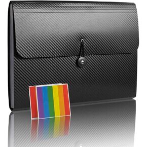 Expanding File Folder File Organizer 13 Pockets File Organizer Accordion Filing Folder Expandable File Folder for Documents Aesthetic Paper Organizer Folder for Work, School, Home, Office, Grey