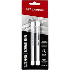 Tombow 57318 MONO Zero Eraser Refill Value Pack, Rectangle, 2.5mm, 2-Pack