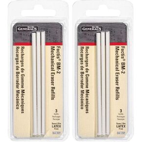 Factis Pen Style Mechanical Eraser Refills 3/Pkg-