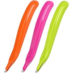 Professional Magnetic Staple Remover Puller Staple Puller Tool Staples Remover Staple Removal Tool for School Office Home (Orange, Rose, Green)