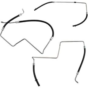 TRQ Power Steering Pressure Return Hose Assembly Set 3pc Compatible with Trailblazer Envoy