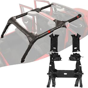 Compatible with Jeep JLU Roll Bar Padding Cover Leather Cover Front Side Roll Bar with Trunk Roll Bar Cover Compatible with Jeep Wrangler JL 2018-2023 (Leather)