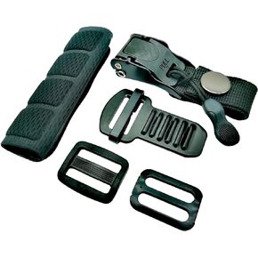 ZYRELYNX Helmet Quick Release Buckle Kit Ratcheted Helmet Chin Strap Adapter - Replacement Kit Compatible with Classic D-Rings Helmet, For Half, 3/4, Full Face Helmet, Black, 1 Pack