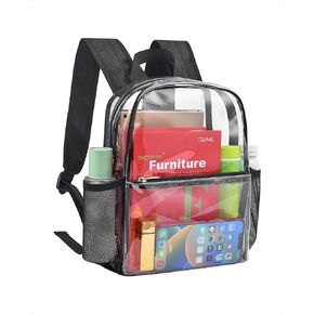 Clear Backpack Stadium Approved Heavy Duty Clear Mini Backpack with Ipad Compartment for Sport Event Concert Festival