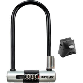 Kryptonite KryptoLok Combo Bike U-Lock, Anti-Theft Security, 12.7mm Steel Shackle, 4-Digit Resettable Combination, U-Shape, Black