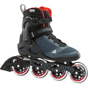 Rollerblade Macroblade 90 Men's Adult Fitness Inline Skate, Orion Blue/Spicy Orange, Performance Inline Skates