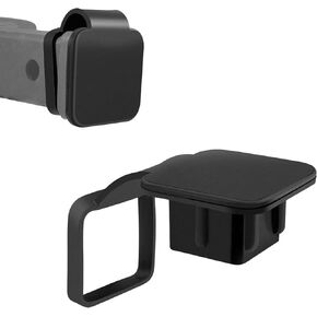 Yumfugu Pack-1 American Flag Trailer Hitch Cover, 2" Trailer Hitch Cover Tube Plug Insert, Car Square Mouth Receiver Dustproof Rubber Plug, Universal Exterior Protective Cover for Most Cars (Black)