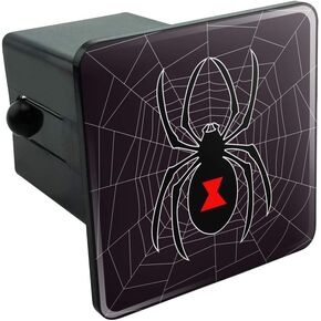 Black Widow Spider on Web Tow Trailer Hitch Cover Plug Insert 2"