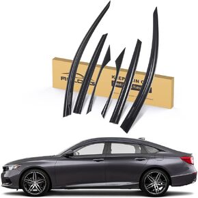 ACLONG Smoke Rain Guards Fit for Honda Accord 2018 2019 2020 2021 2022 Tape-On Side Shatterproof Window Visor, Window Deflectors, Vent Deflectors, 6-Piece Set in Saudi Arabia