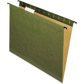 Pendaflex SureHook Reinforced Hanging Folders, Letter Size, Standard Green, 20 per Box (8-1/2 x 11)