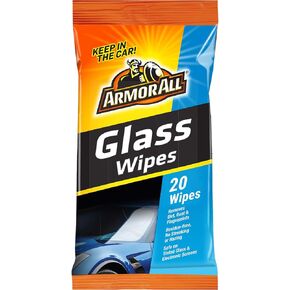 Armor All Car Glass Wipes by Armor All, Auto Glass Cleaner Wipes for Dirt and Dust, 20 Count