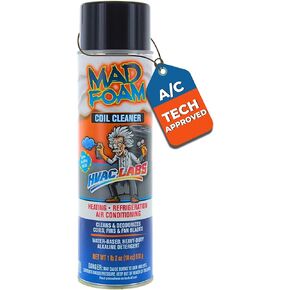 Crazy Foam AC Coil Cleaner for AC Unit Foaming - HVAC Condenser Coil Cleaner - Evaporator No Rinse or Rinse with Water, Heating & Refrigeration - Break down Grease Oil Dust Dirt (1) in Saudi Arabia