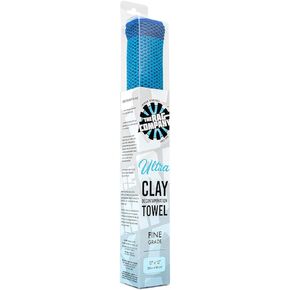 The Rag Company - Ultra Clay Decontamination Towel - Effective Cleaning & Release of Paint Contaminants; Increase Wax and Sealant Bond; Enhance Gloss and Depth of Color; Fine Grade (12in. x 12in.)