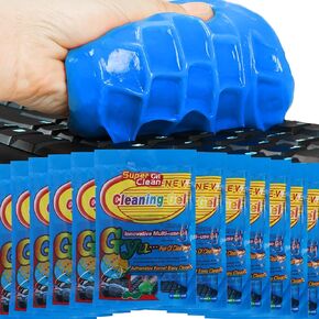 12 Pack Car Cleaning Gel, Car Accessories Putty Universal Cleaner Gel Auto Detailing Car Vents Keyboard Interior Dashboard Cleaner Slime Supplies, Dust Removal Kit for PC Tablet Laptop Camera 840g