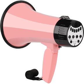 20W Megaphone Bullhorn| Bull Horn Loud Speaker with Bluetooth | Mega Phone Built-in Siren & Whistle Plus Recording funcation | Voice Changer for Adults, Kids, Party Games and Outdoor