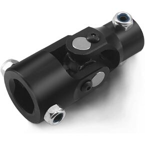 3/4" DD x 1" DD Black Steering Universal Joint Single U Joint Shaft，Total Length: 96mm (3-3/4")