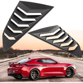 for Camaro Side Window Louvers Windshield Cover Sunshade Louver Fit for Chevy Camaro 2016 2017 2018 2019 2020 2021 Matte Black