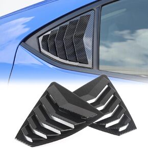 Rear Side Window Louver Cover Compatible with Subaru WRX 2022 2023, Car Side Window Shutters Air Vent Shades Cover Trim, Rear Quarter Window Cover Trim Pair Accessories (Carbon Fiber Pattern)