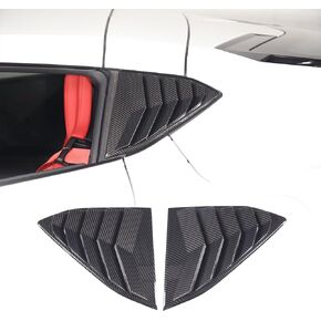 Daeiclru Rear Side Window Louver Cover Compatible with Chevrolet Corvette C8 Stingray 2020-2023, Rear Window Shutters Trim Cover, Air Vent Shades Cover Trim (Matt Black)