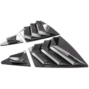 Acdeyaca Rear Side Window Louvers Compatible with Toyota Corolla 2020 2021 2022, Air Vent Scoop Shades Cover Blinds Racing Style (Glossy Black)