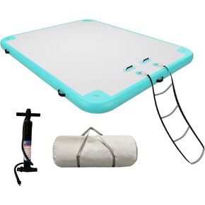 AZXRHWYGS Inflatable Floating Dock Air Dock Platform Floating Island Raft with None-Slip Surface for Pool Beach Ocean