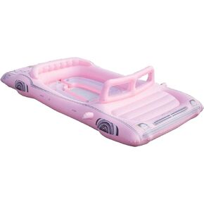 Member's Mark 6-Person Pink Inflatable Island Float with Coolers and Cup Holders
