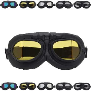 Peicees Vintage Helmet Goggles Motorcycle Goggles Bike Motorcross Pilot Goggle