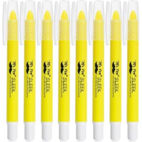 Mr. Pen- No Bleed Gel Bible Highlighters, Yellow, Pack of 8