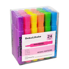 Dabo & Shobo Highlighters Set of 48,Colored Markers And Beautiful Combination Set Liquid Ink Fast Drying And Not Easy To Fade Are Suitable For Classroom, Office And Shop Short Style