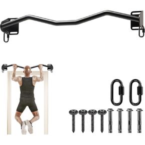 36" Heavy Duty Wall Mounted Doorway Pull Up Bar, Multifunctional Chin Up Bar, Portable Fitness Door Bar, Body Workout Home Gym System