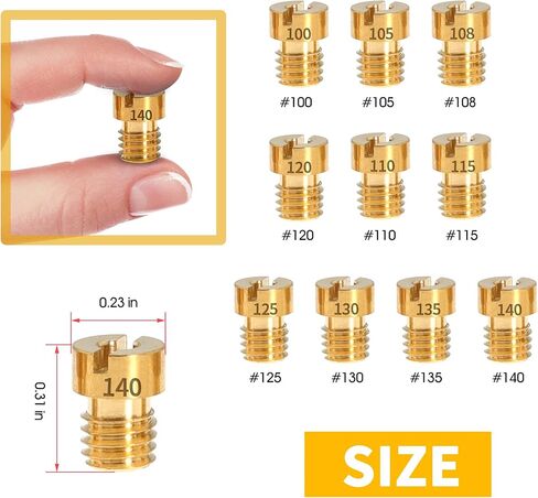 40 قطعة من المكربن ​​الرئيسي النفاثة البطيئة الطيار لـ PWK CVK PE Keihin OKO KOSO مع 125cc 150cc 200cc 250cc GY6 Motor Carb Kits استبدال SCL-2018090002-ZH-T-01 SCL-2018090001-ZH-T-01 in Kuwait