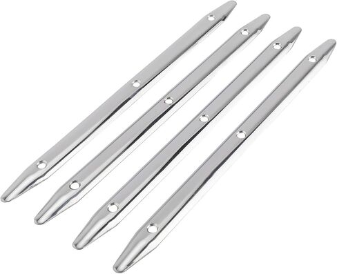 NovelBee 4 Pack of 316 Stainless Steel Rub Strake,Polished Line Rub Strakes for Marine Boat Yacht RV (Length:12 Inch) in Saudi Arabia