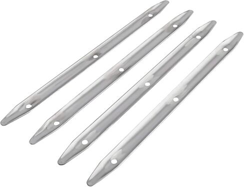 NovelBee 4 Pack of 316 Stainless Steel Rub Strake,Polished Line Rub Strakes for Marine Boat Yacht RV (Length:12 Inch) in Saudi Arabia