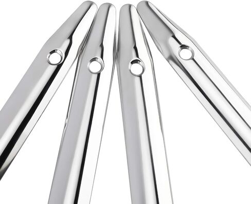 NovelBee 4 Pack of 316 Stainless Steel Rub Strake,Polished Line Rub Strakes for Marine Boat Yacht RV (Length:12 Inch) in Saudi Arabia