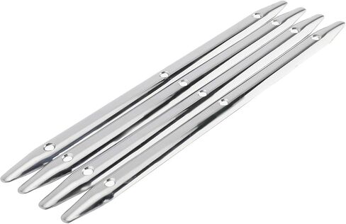NovelBee 4 Pack of 316 Stainless Steel Rub Strake,Polished Line Rub Strakes for Marine Boat Yacht RV (Length:12 Inch) in Saudi Arabia