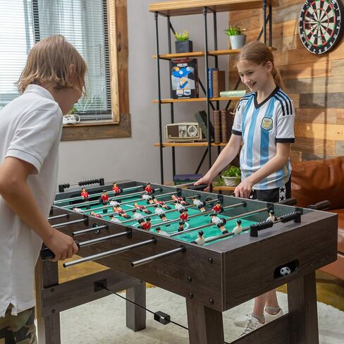 طاولة كرة قدم فيرمونت داخلية متوسطة الحجم مقاس 48 بوصة من EastPoint Sports Classic Sport، سهلة الإعداد، رمادية in Saudi Arabia