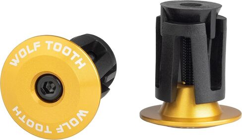 Wolf Tooth Alloy Bar End Plugs (Set of 2) - Black in Kuwait