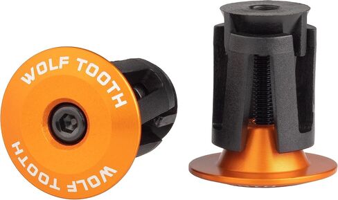 Wolf Tooth Alloy Bar End Plugs (Set of 2) - Black in Kuwait