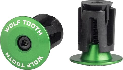 Wolf Tooth Alloy Bar End Plugs (Set of 2) - Black in Kuwait