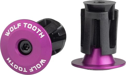 Wolf Tooth Alloy Bar End Plugs (Set of 2) - Black in Kuwait