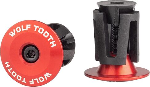 Wolf Tooth Alloy Bar End Plugs (Set of 2) - Black in Kuwait