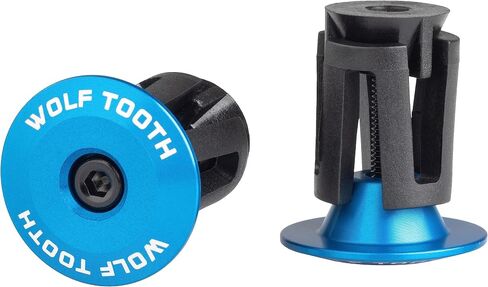 Wolf Tooth Alloy Bar End Plugs (Set of 2) - Black in Kuwait