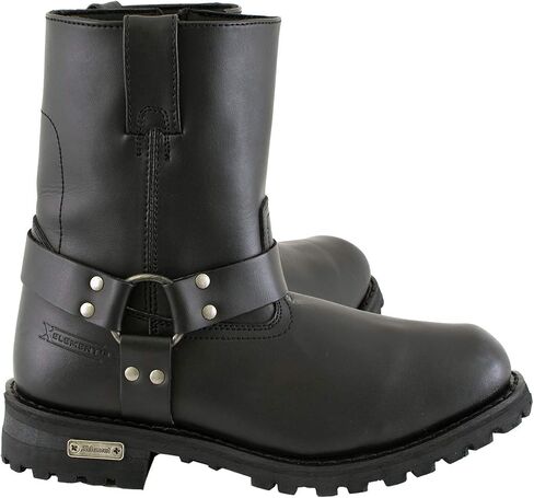 Xelement 1502 Men's 'Killa' Black Leather Zippered Harness Motorcycle Boots - 12 in Saudi Arabia