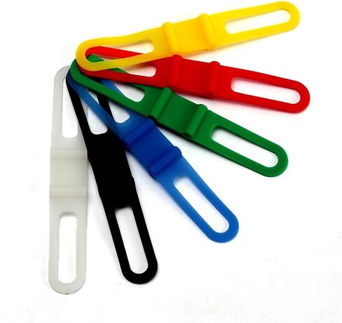 5 قطع من مصابيح الدراجة - ملحقات تثبيت مصابيح الدراجة متعددة الأغراض وسهلة التركيب - حزام سيليكون متين يعلق المصباح بشكل آمن in Kuwait